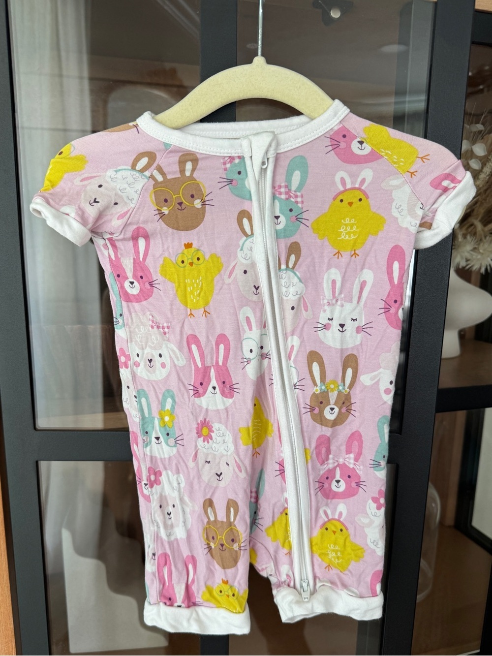 Little Sleepies shortie zippy easter bunny chicks baby girl romper onesie